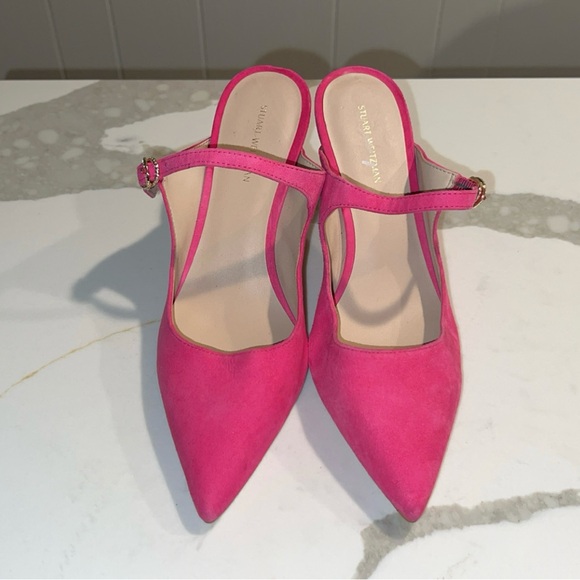 STUART WEITZMAN Pink Suede Heel - Picture 4 of 12
